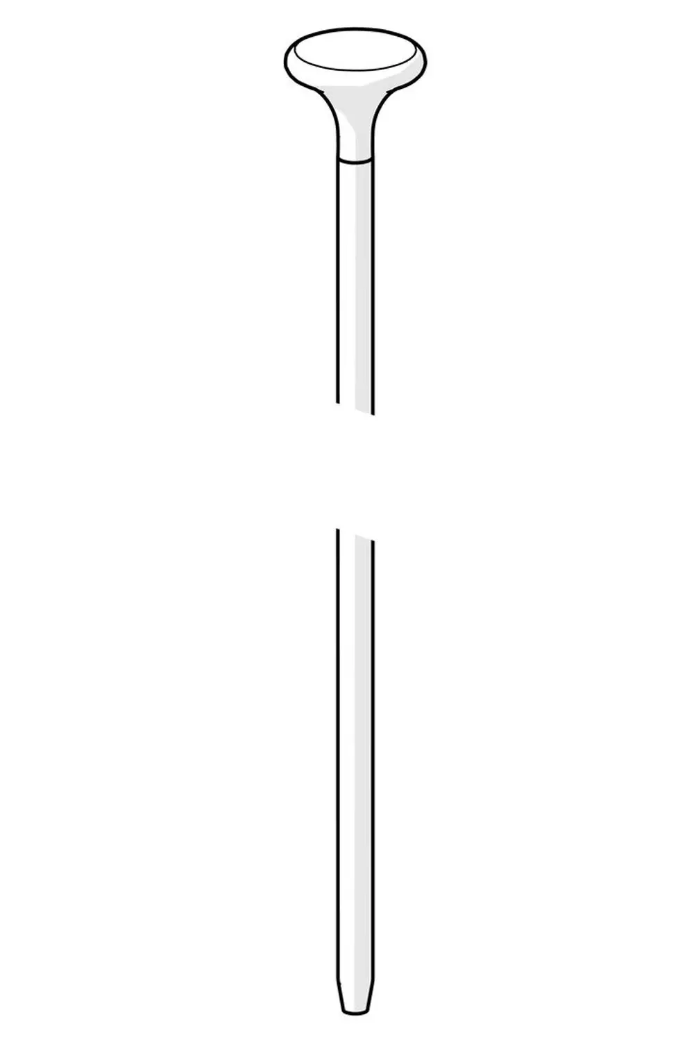 Helle Zugstange mit flachem Knopf, gefertigt von HANSA, zur Befestigung an verschiedenen Oberflächen, mit geradem, schlankem Design.